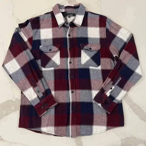 Coastal Plaid Flannel Long Sleeve Button Down Shirt Multi Color Men’s Size XL